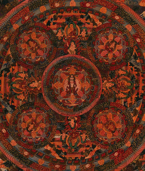Oil-Varnished Lokeshvara Mandala | Perfect For Home and Office Decoration