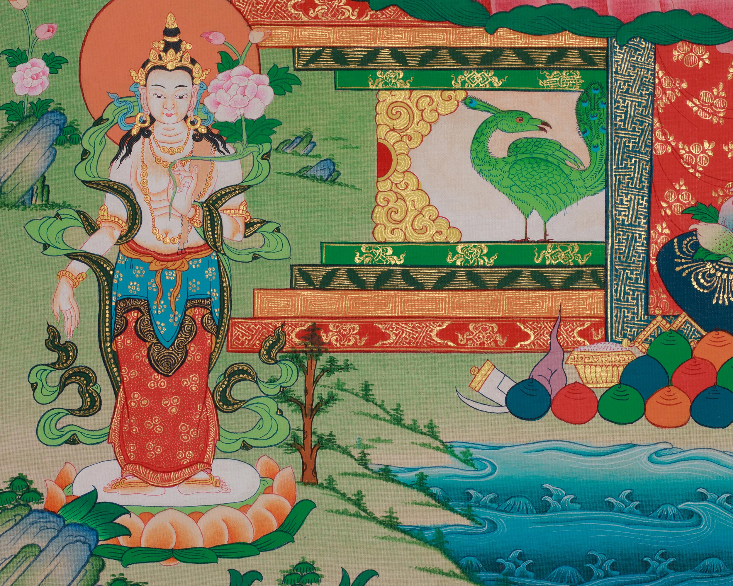 Himalayan Thangka of Amitabha Buddha | The Buddha of Infinite Light