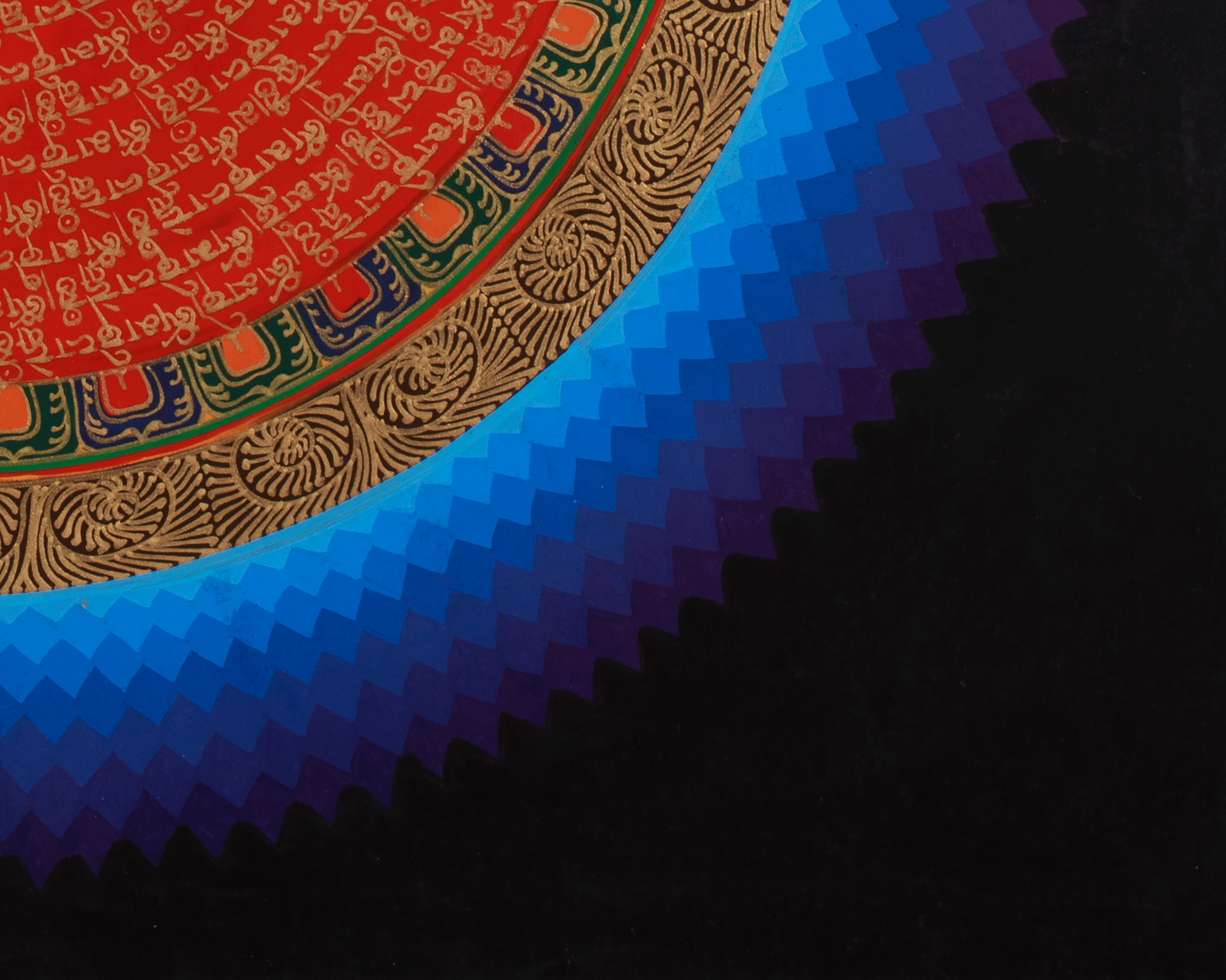 Buddhist Thangka of Mantra Mandala | Sacred Wall Hanging Art