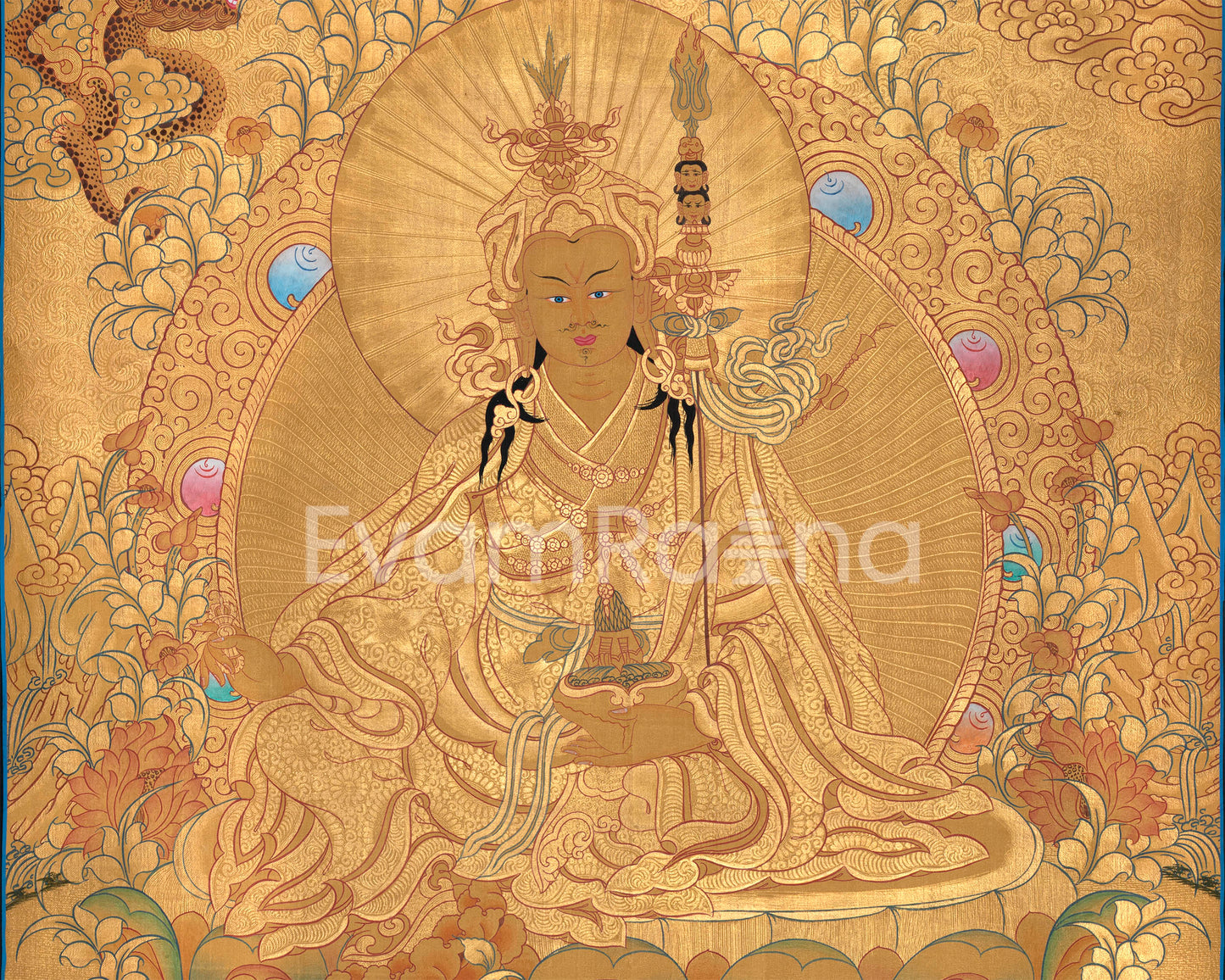 Padmasambhava Thangka Painting | Lotus Born Master of Buddhism