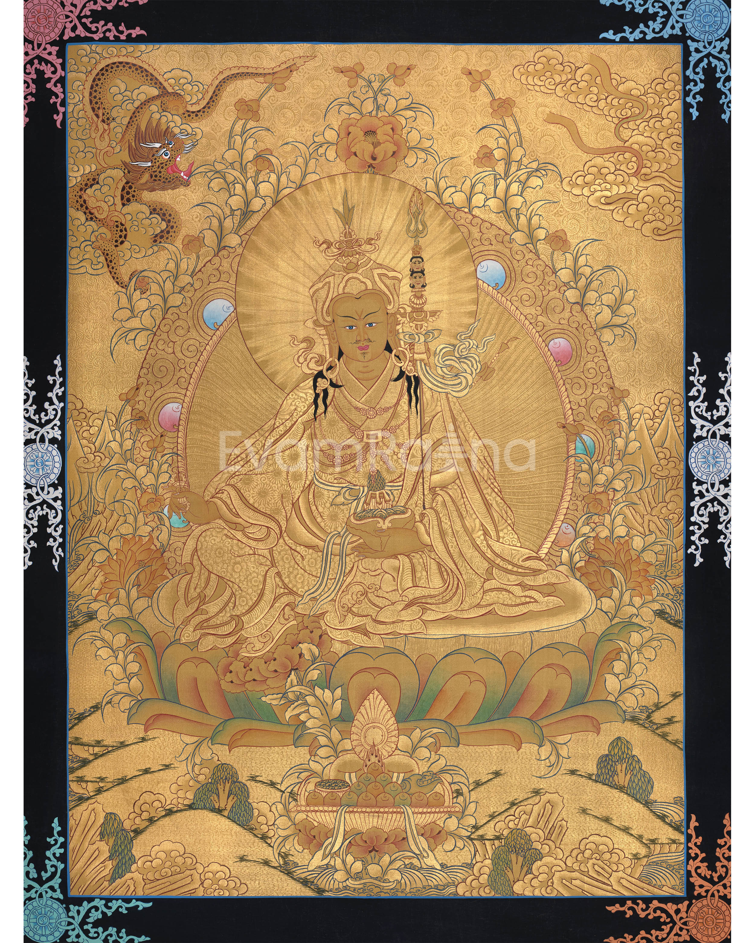 Padmasambhava Thangka Painting | Lotus Born Master of Buddhism