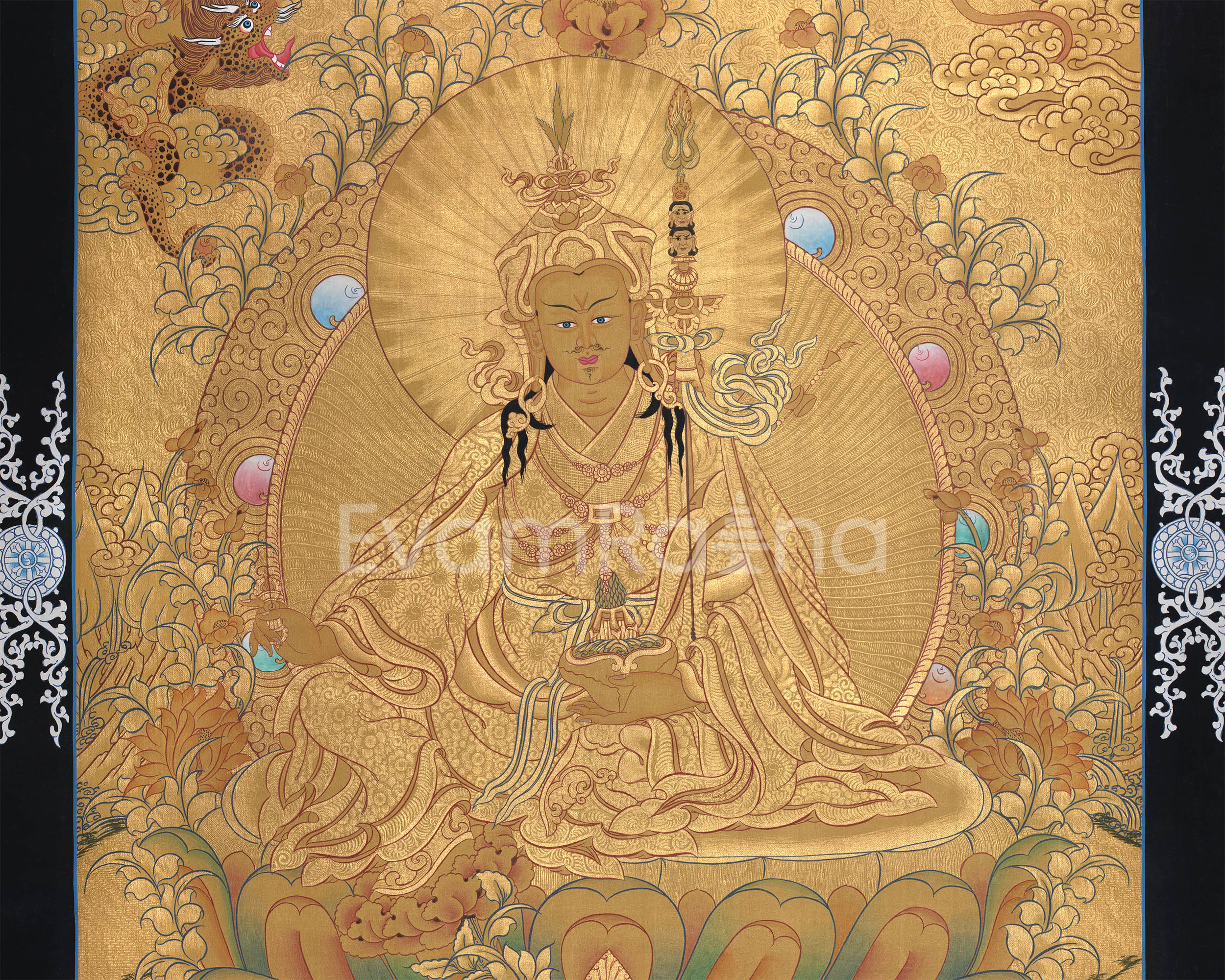Padmasambhava Thangka Painting | Lotus Born Master of Buddhism