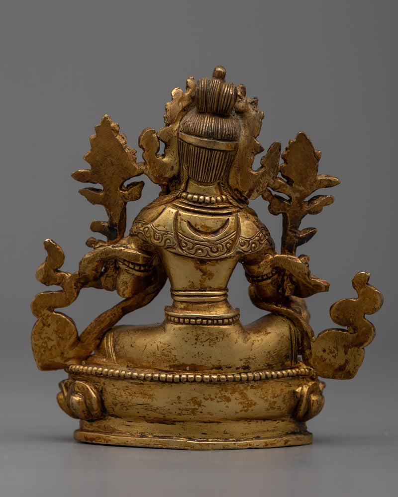 Tibetan Buddhist Green Tara Goddess Statue | Embrace Compassion and Serenity