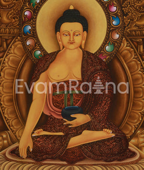 The Buddha Shakyamuni Thangka Print | High-Quality Giclée Cotton Canvas
