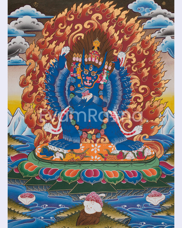 Yamantaka Yidam Thangka Painting