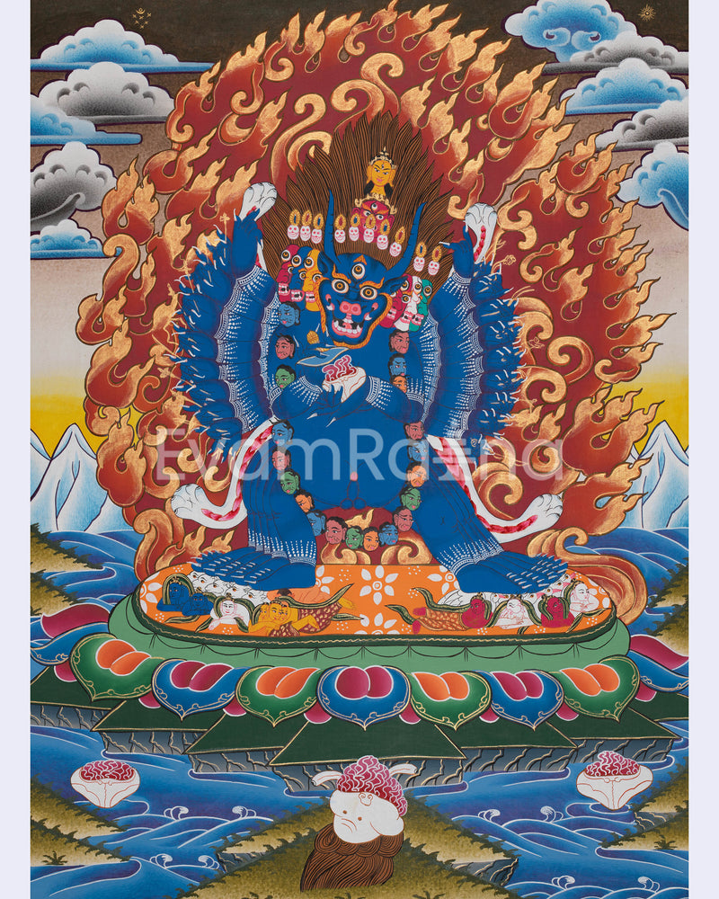 Yamantaka Yidam Thangka Painting