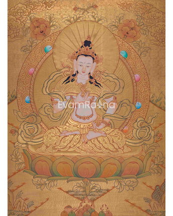 24K Gold Vajrasattva Thangka 