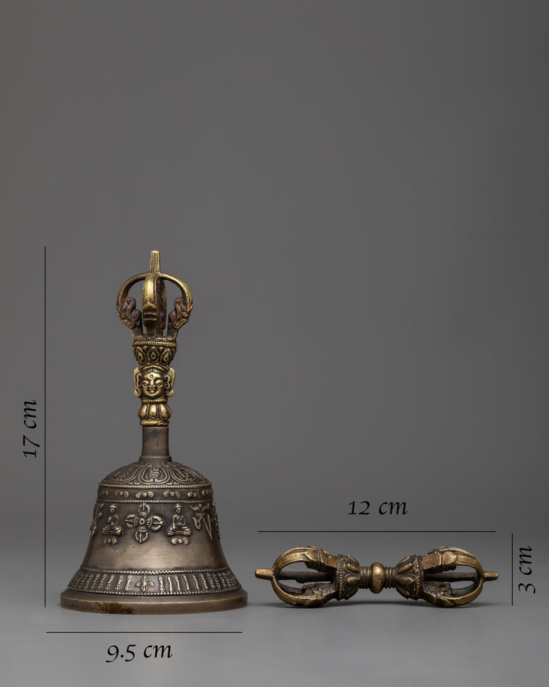 Vajra Bell and Dorje Set | Traditional Tibetan Ritual Tools