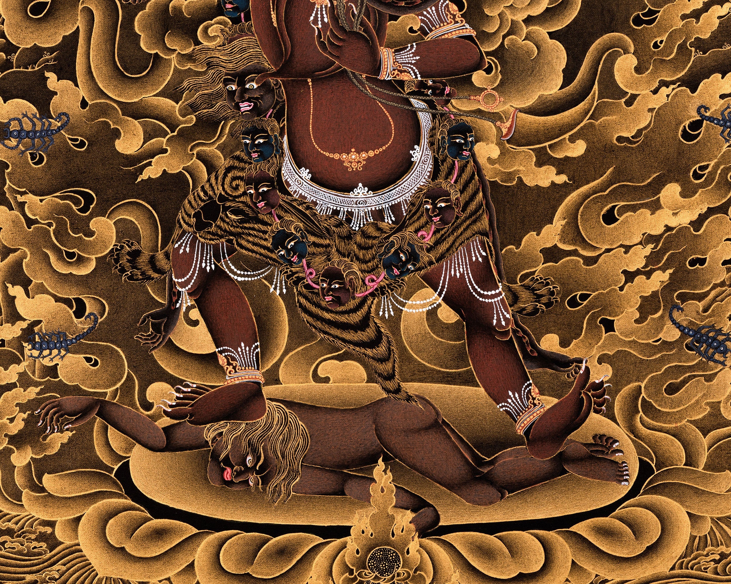 Wrathful Ekajati Canvas Print | High-Quality Giclee Thangka Print