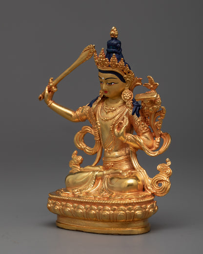 Mini Manjushri Figurine | Beacon of Transcendent Wisdom