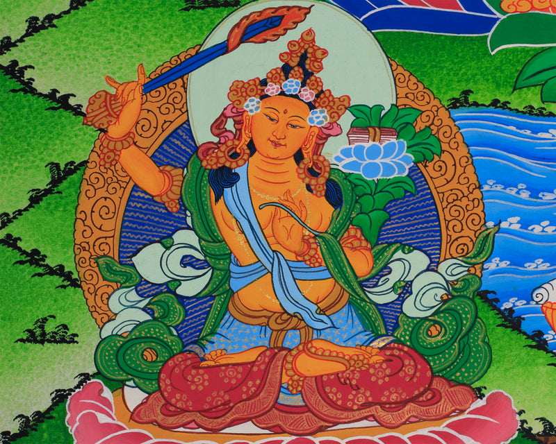 Tibetan Mother Green Tara Thangka | Bodhisattvas Deities