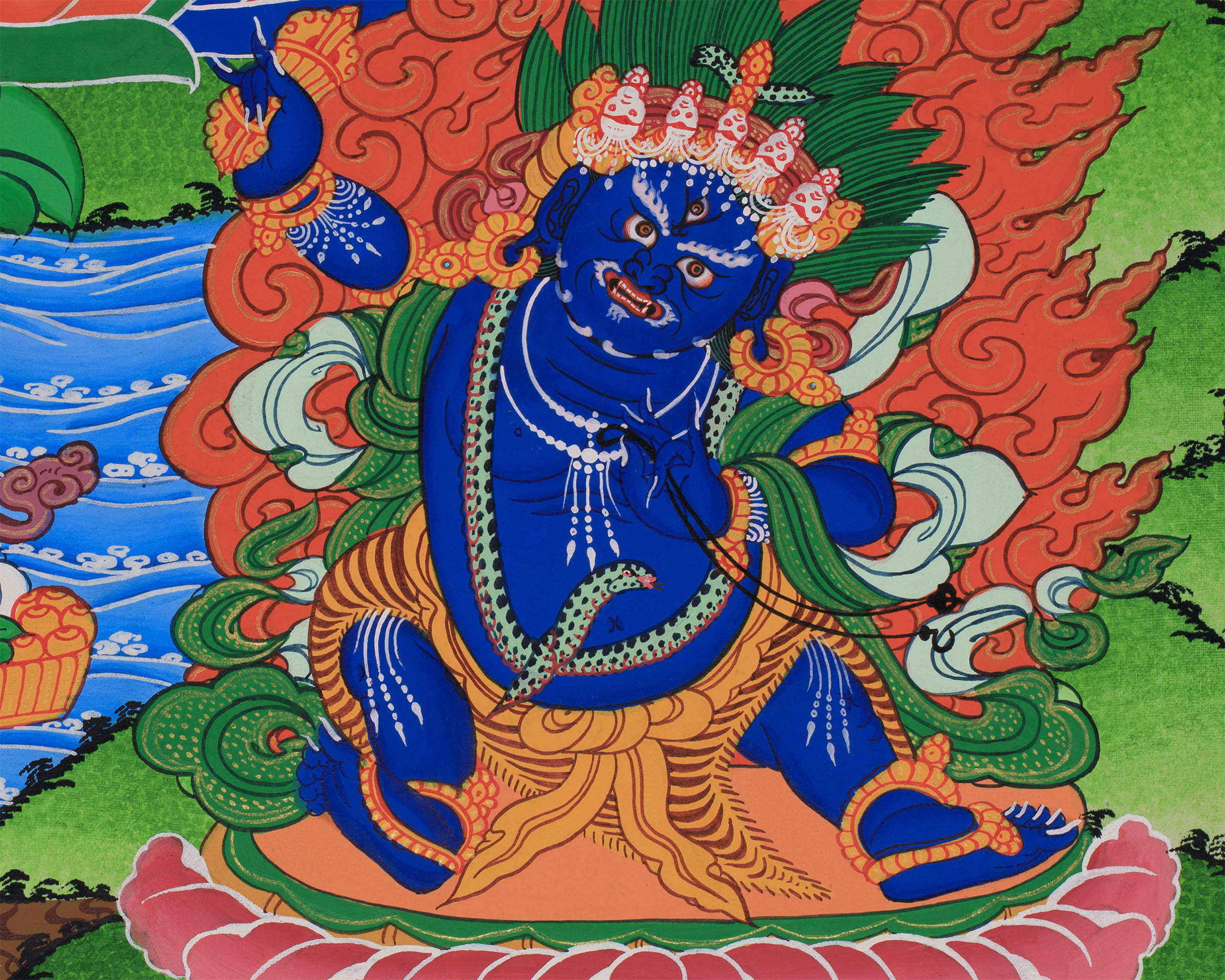 Tibetan Mother Green Tara Thangka | Bodhisattvas Deities