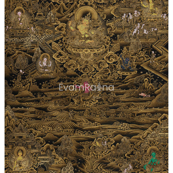 Golden Hued Vajrayana Buddhist Manjushri Print