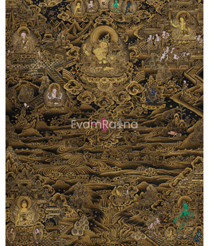 Golden Hued Vajrayana Buddhist Manjushri Print