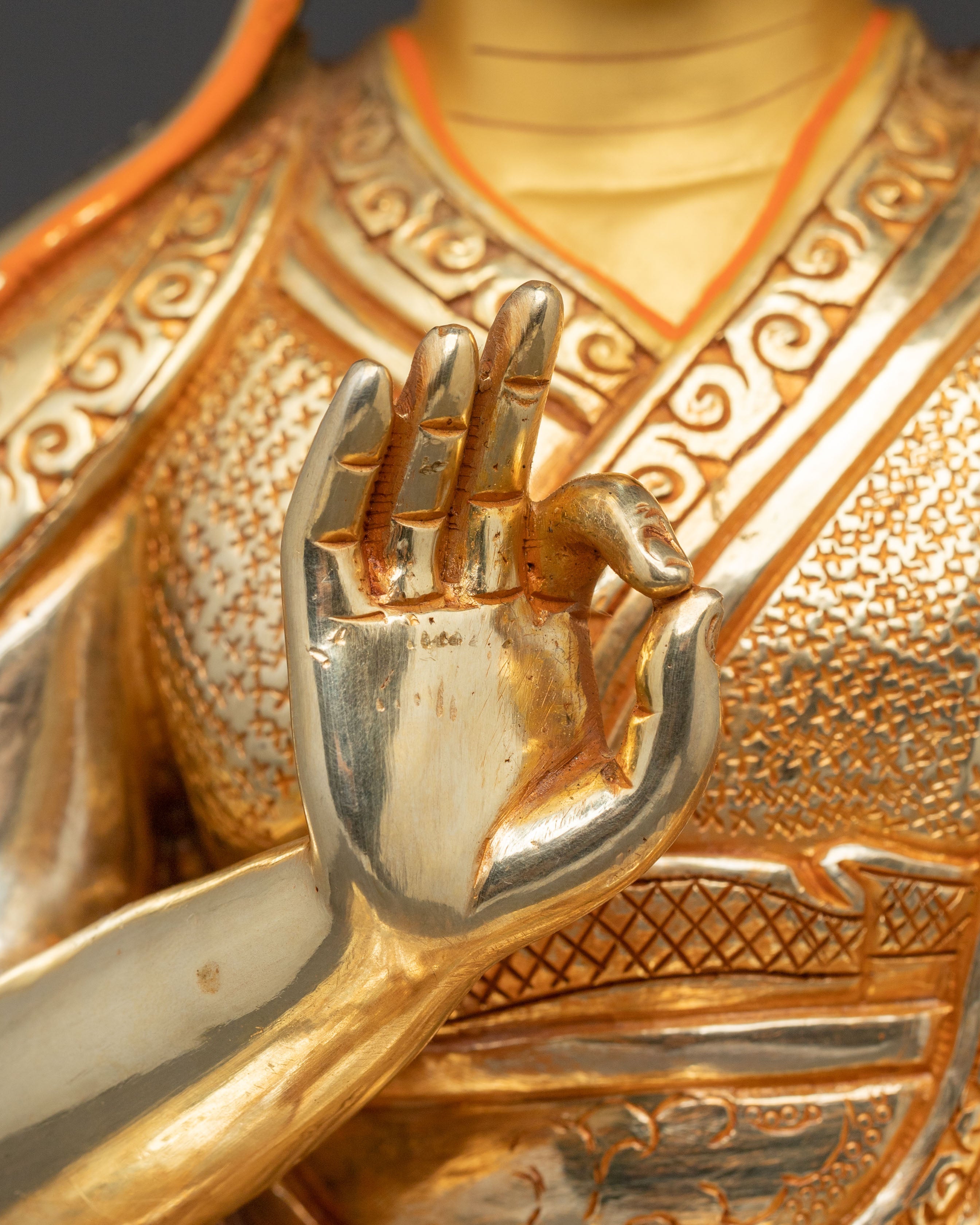 Trisong Detsen Santaraksita Statue Set | Buddhist Art Statue Set