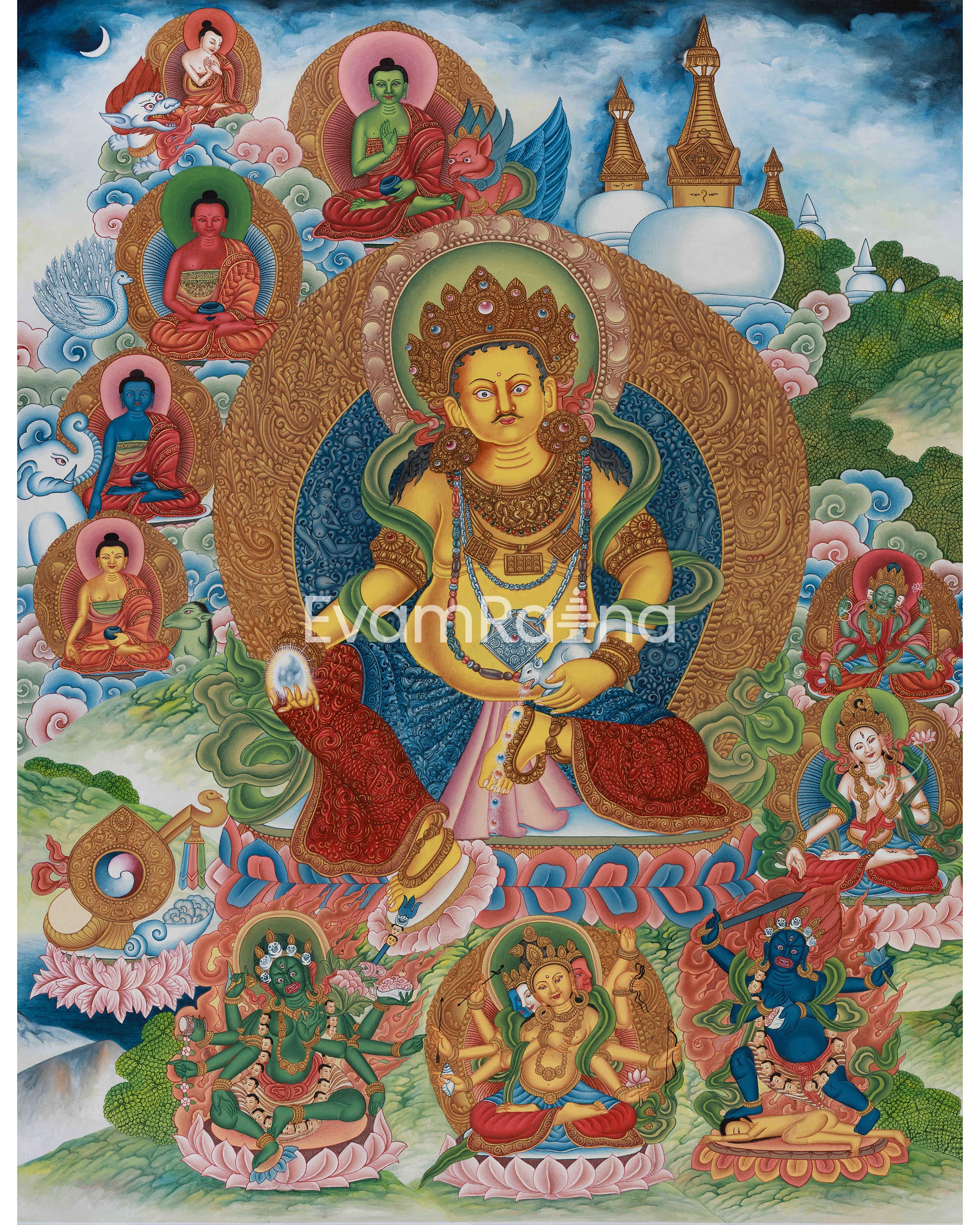Deity of Wealth, Yellow Dzambhala 