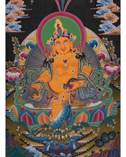 Dzambala Thangka Painting | Himalayan Buddhist Arts