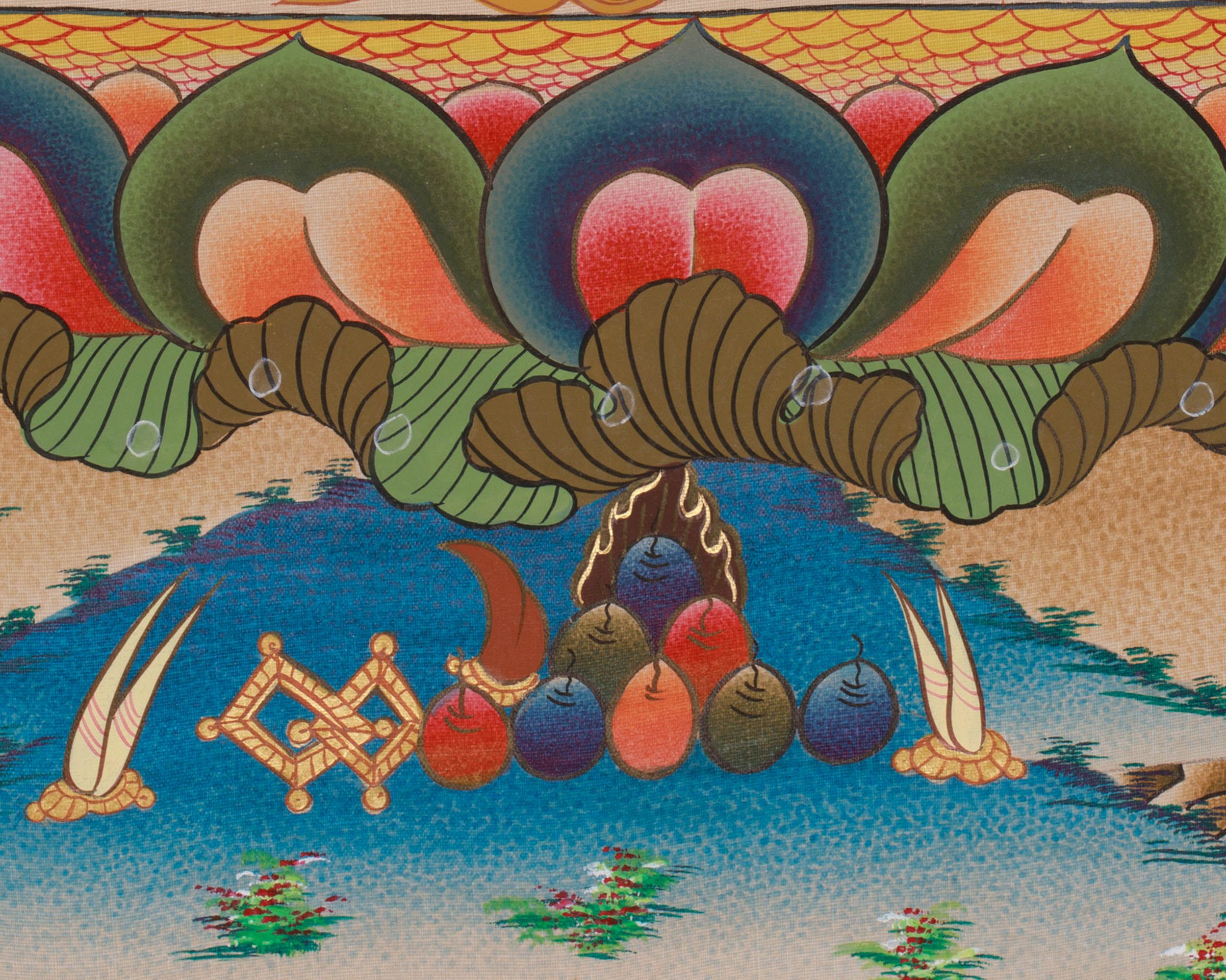Buddhist Goddess Tara White Thangka | Divine Feminine