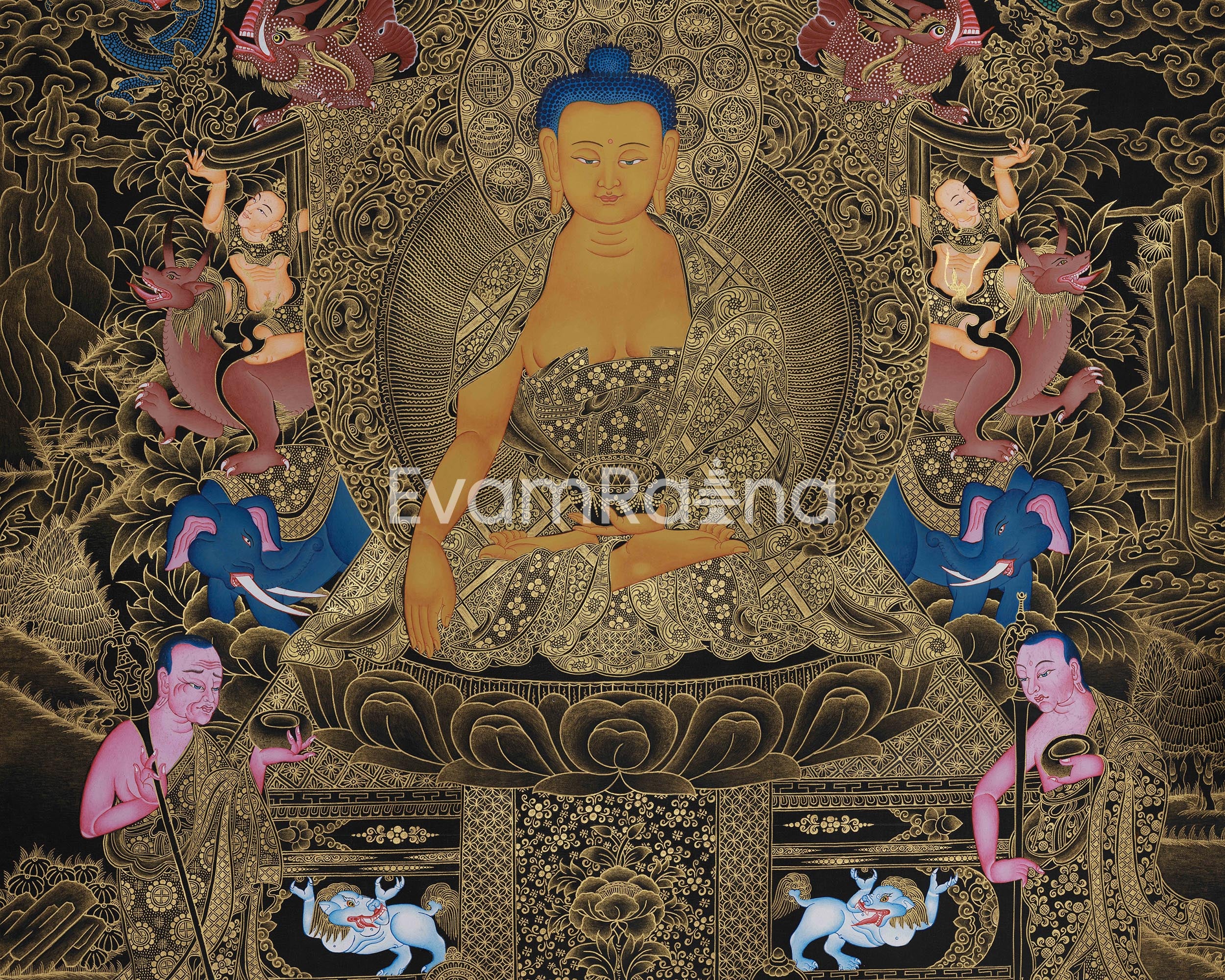 The Enlightened Teacher Buddha Shakyamuni | Giclee Canvas Print