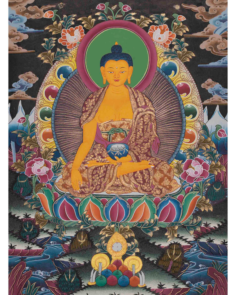 Beautifully Hand-Painted Shakyamuni Buddha
