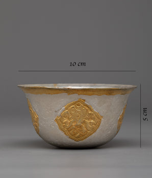 Buddhist Silver Offering Bowls | Ideal for Meditation and Prayers
