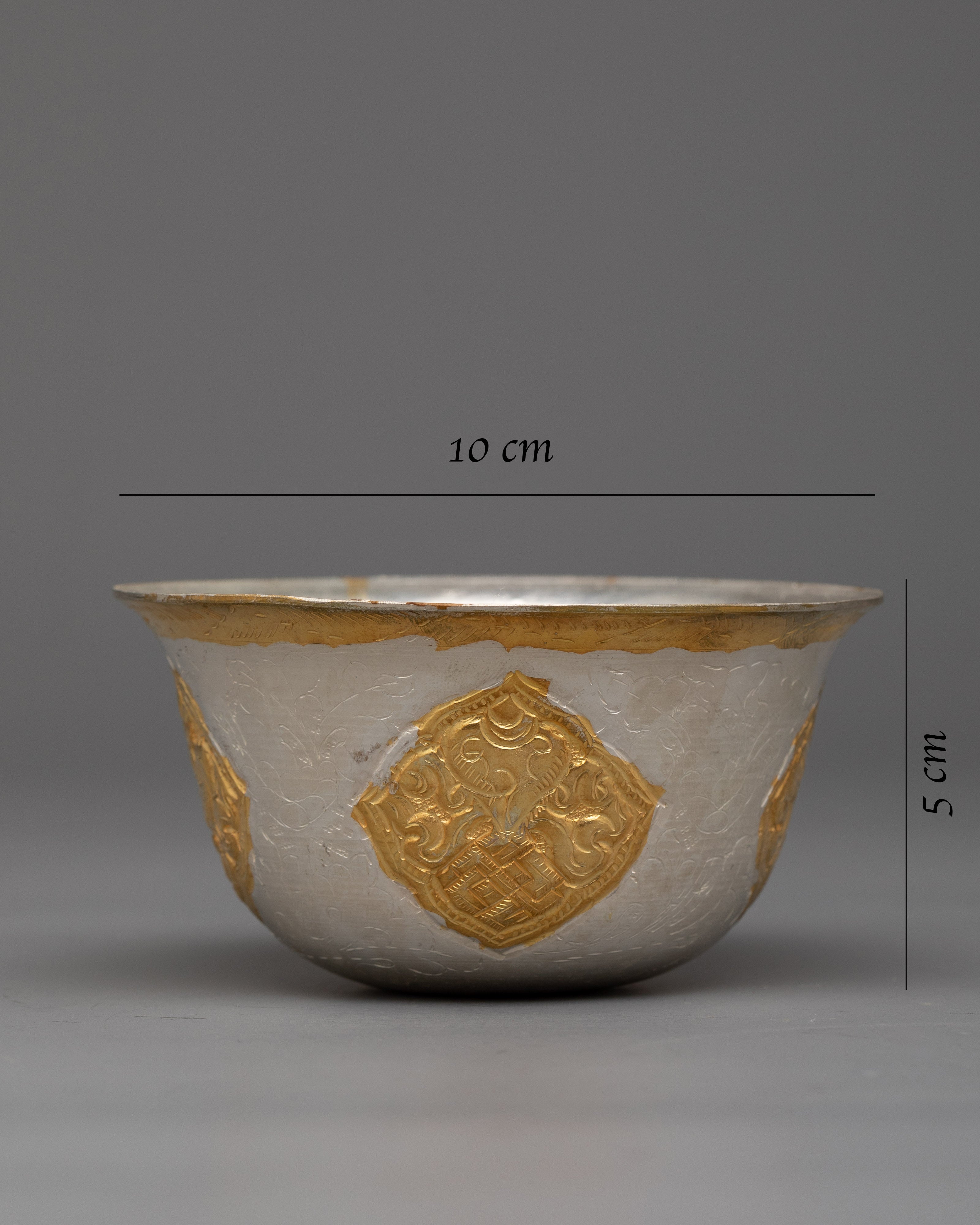 Buddhist Silver Offering Bowls | Ideal for Meditation and Prayers