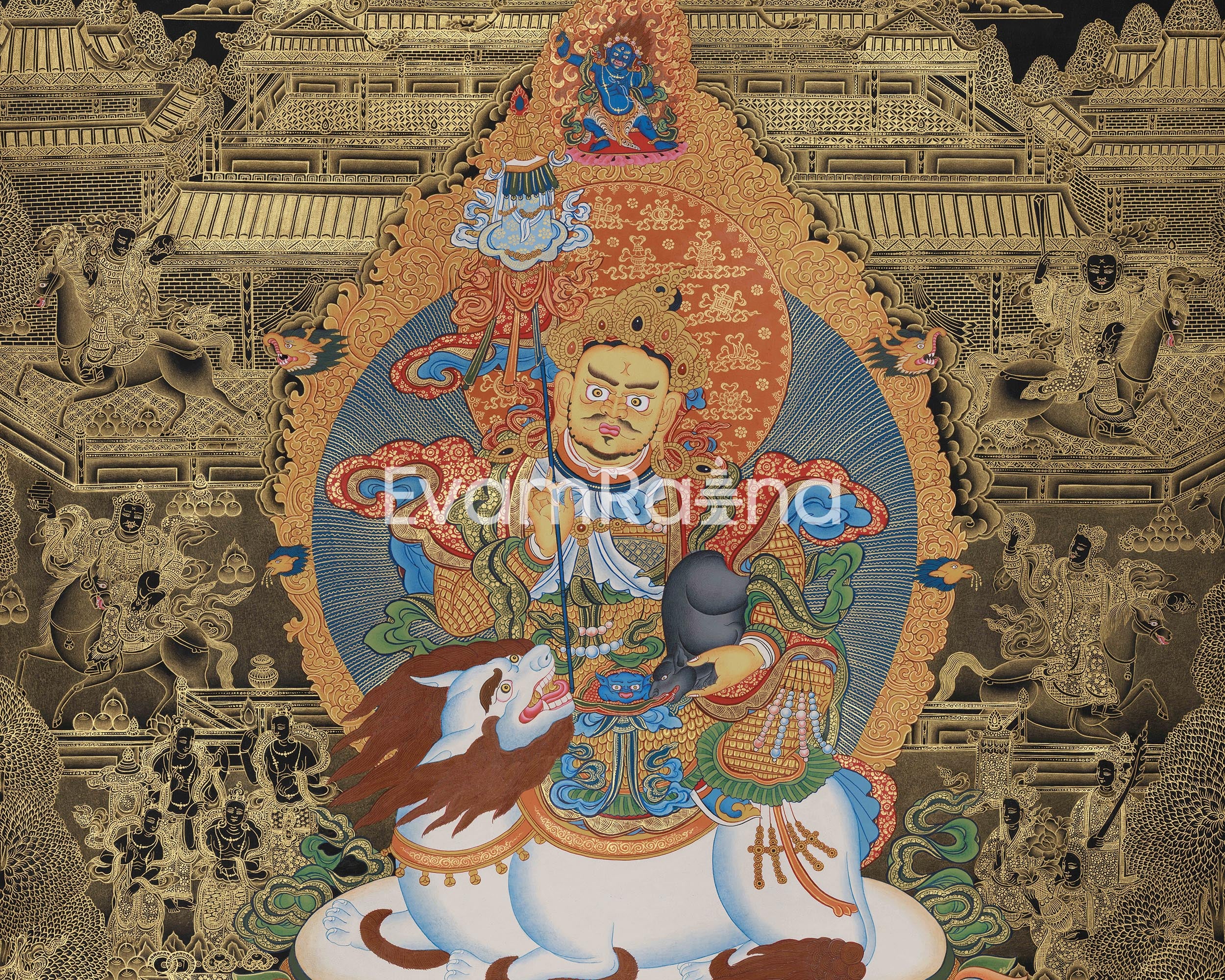 Guardian King Namtoshe Canvas Print | Protector of the North and Spiritual Wealth