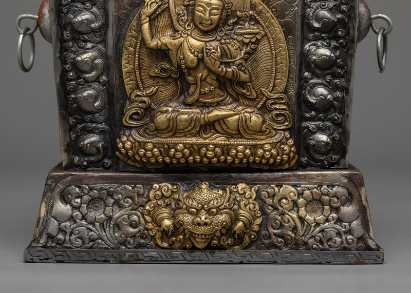 Manjushri Ghau Box | Wisdom and Enlightenment in Iron and Brass