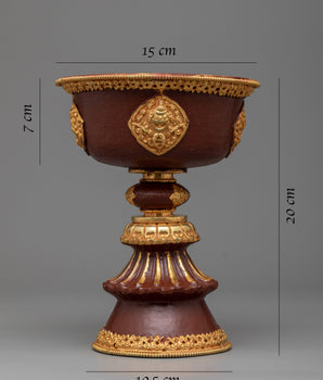 Copper Butter Lamp Set | Lamp Set for Spiritual Illumination