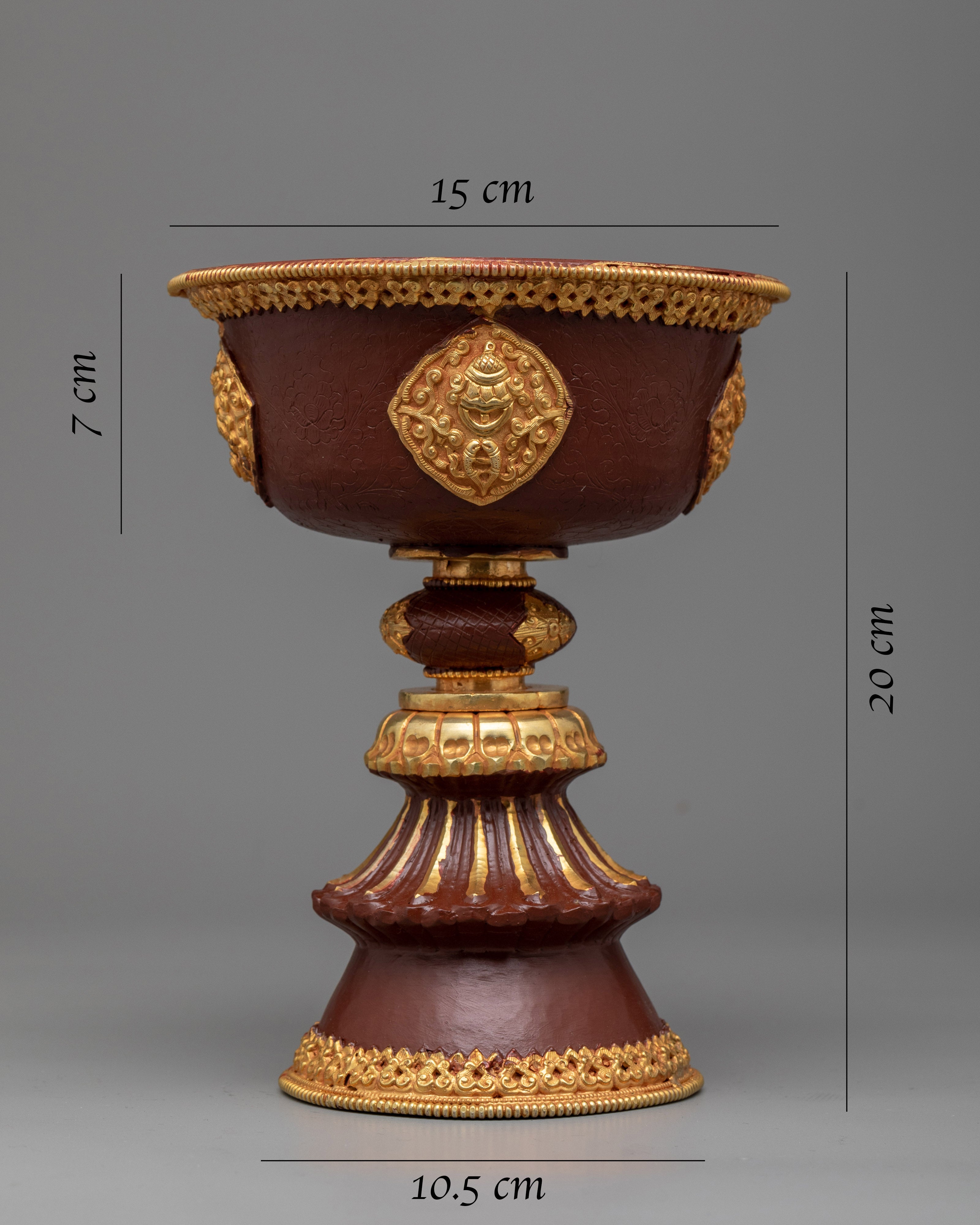 Copper Butter Lamp Set | Lamp Set for Spiritual Illumination