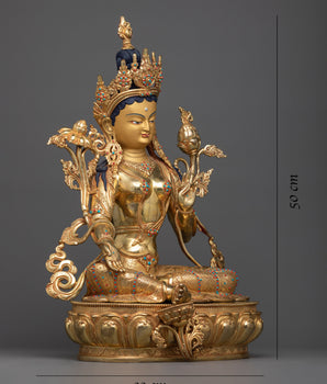 19 Inch Green Tara Statue 