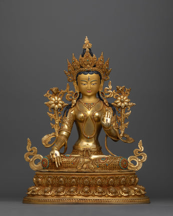 white-tara-48-cm-elegantly-gold-gilded