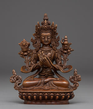 Oxidized Statue of Maitreya Buddha