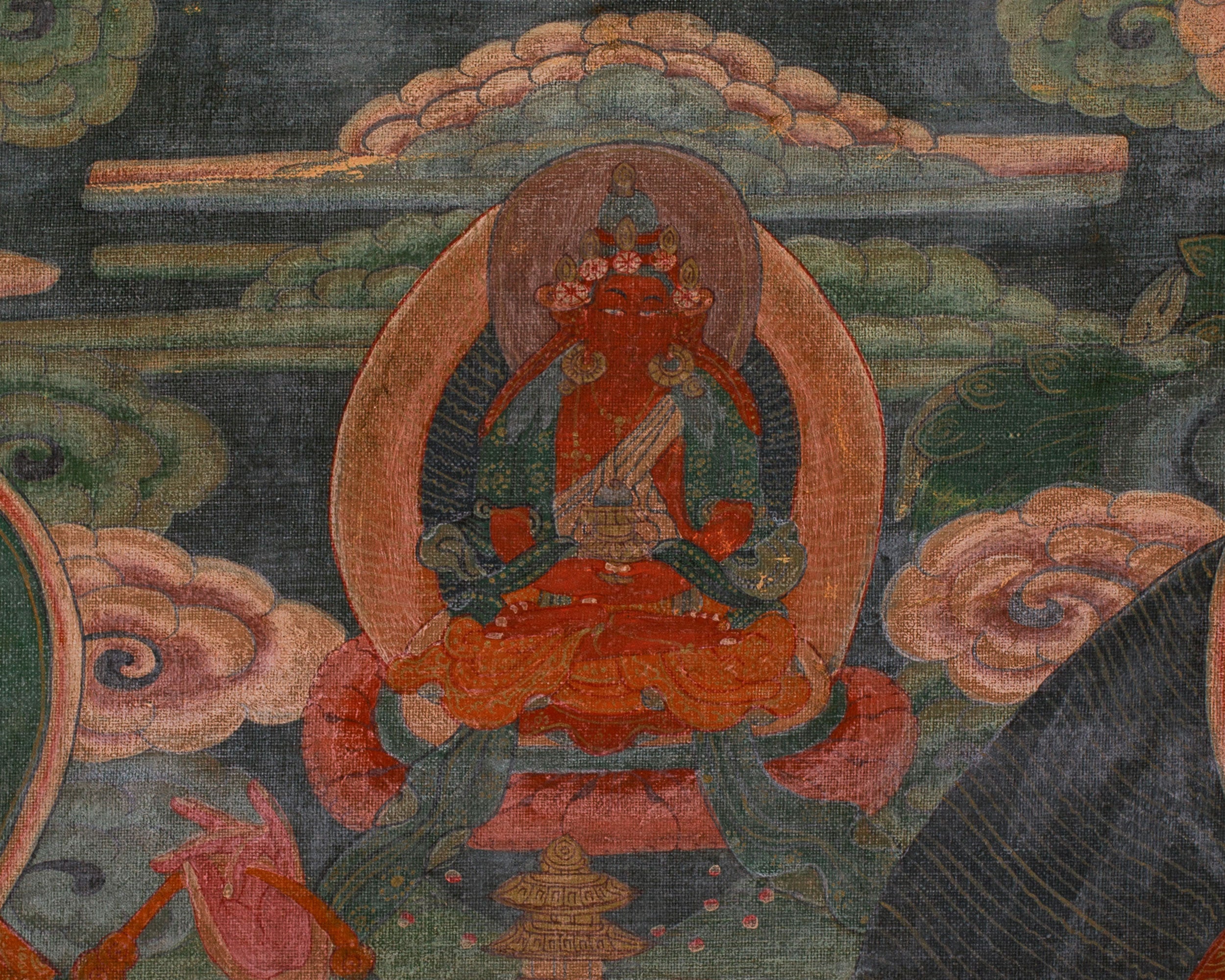 Historic Tibetan Buddhist Masters Artwork | Vintage Collectible