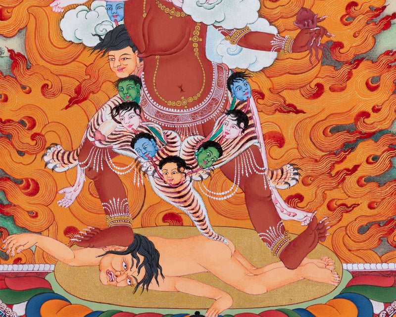 Wrathful Tara: Ekajati Thangka