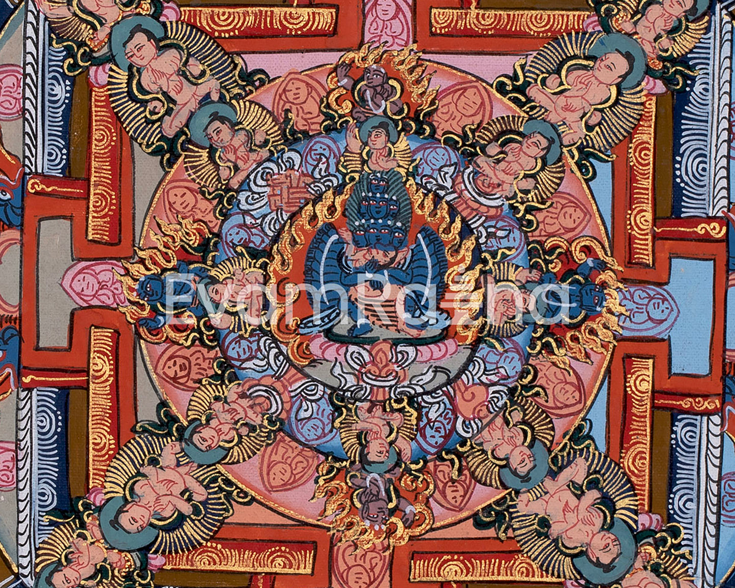 Vintage Mandala of Hevajra | Mandala Thangka