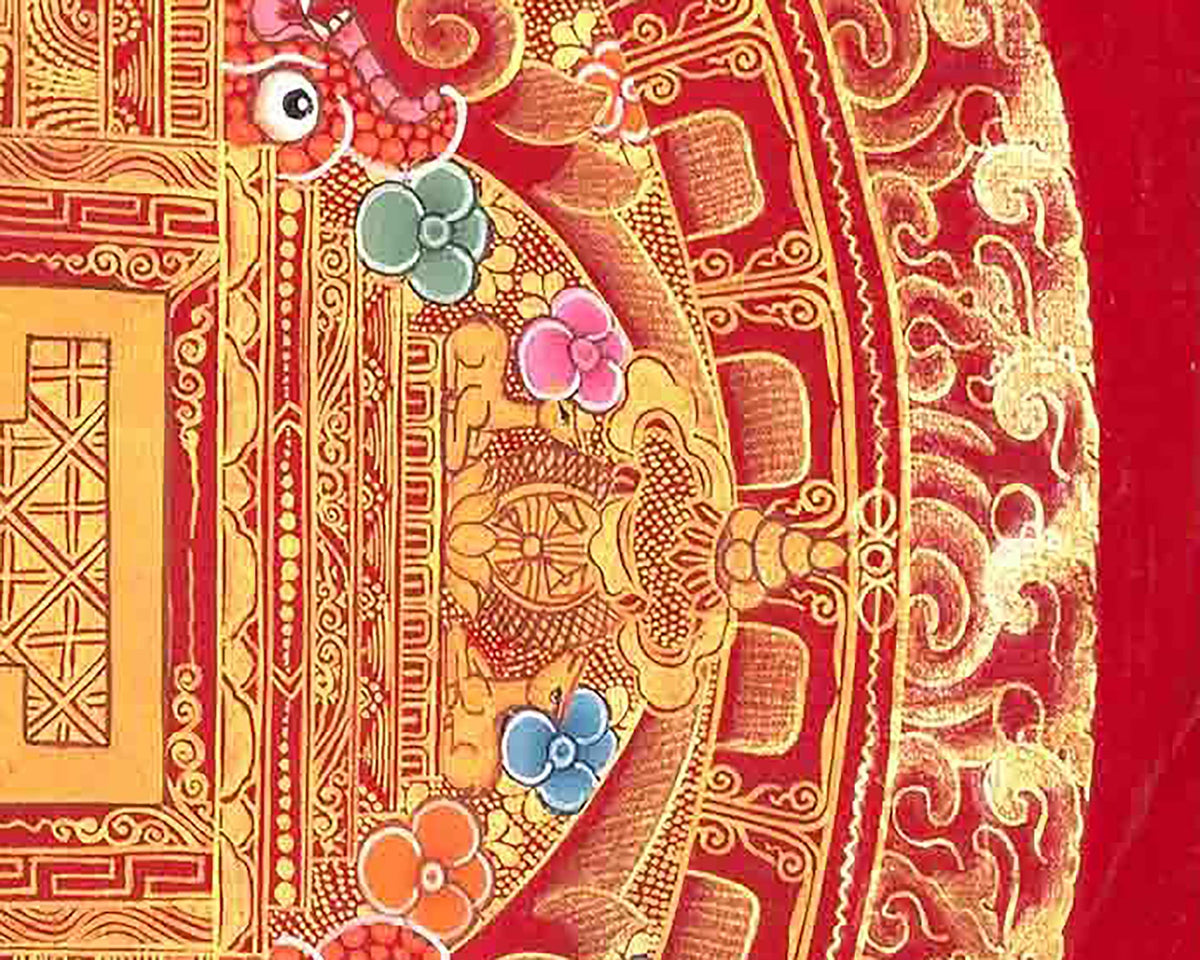 Chenresig Mandala | Traditional Tibetan Thangka | Wall Decors