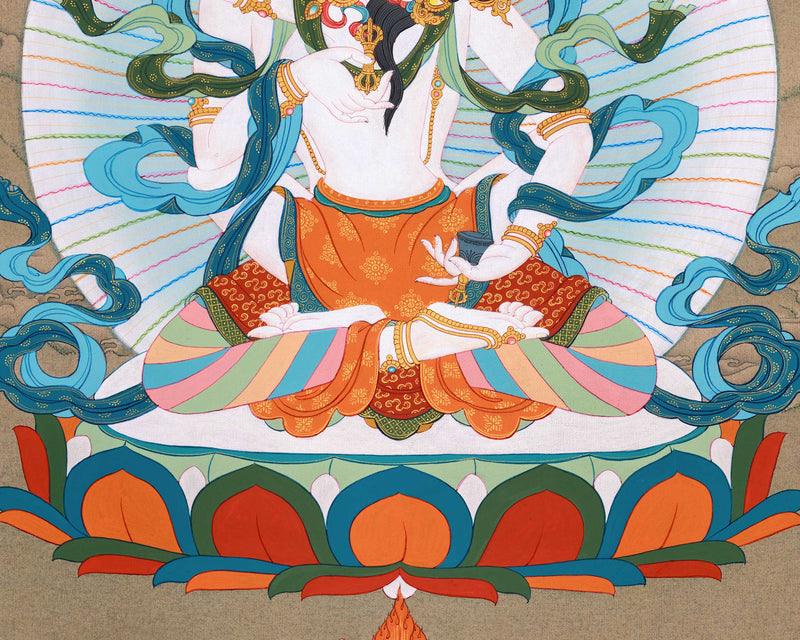 Yabyum Vajrasattva Thangka for Practice