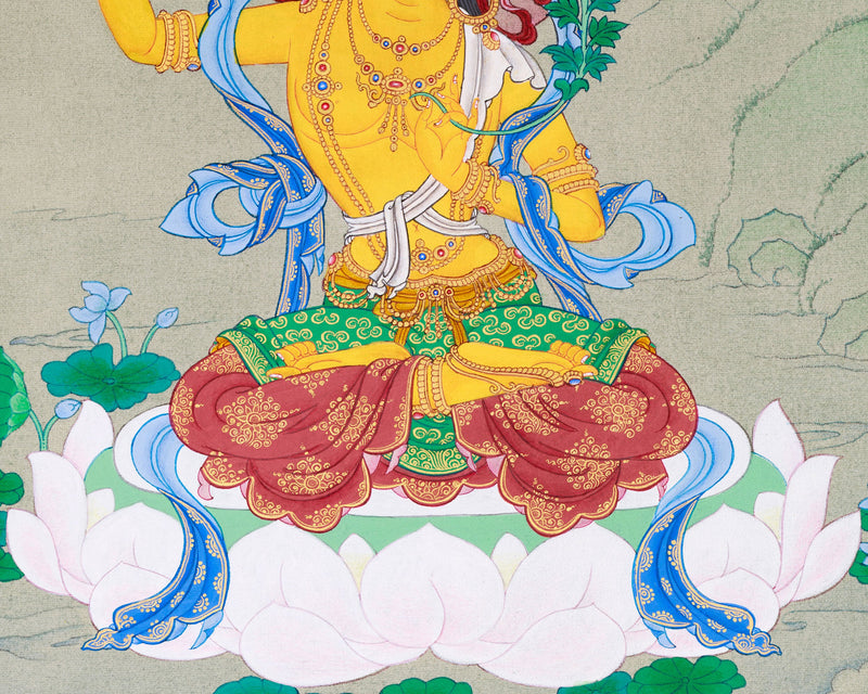 Manjushri, Wisdom Buddha Thangka