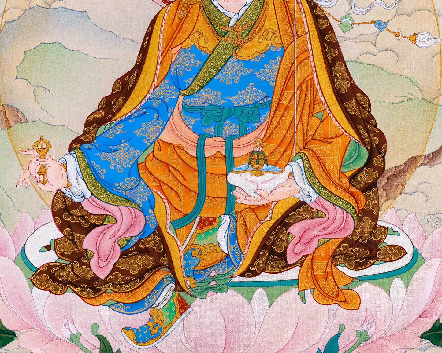 Traditional Tibetan Thangka of Padmasambhava | The Lotus Born Master