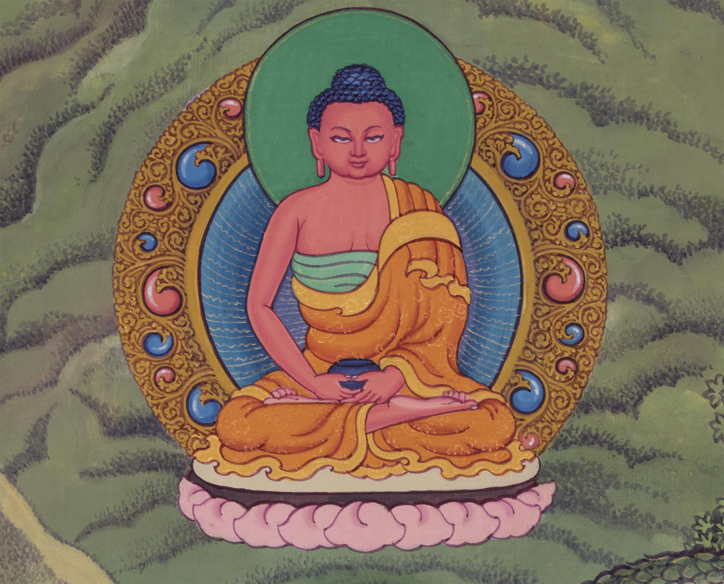 Mother Tara Traditional Thangka Print | The Female Buddha Depiction On A Newari Poster