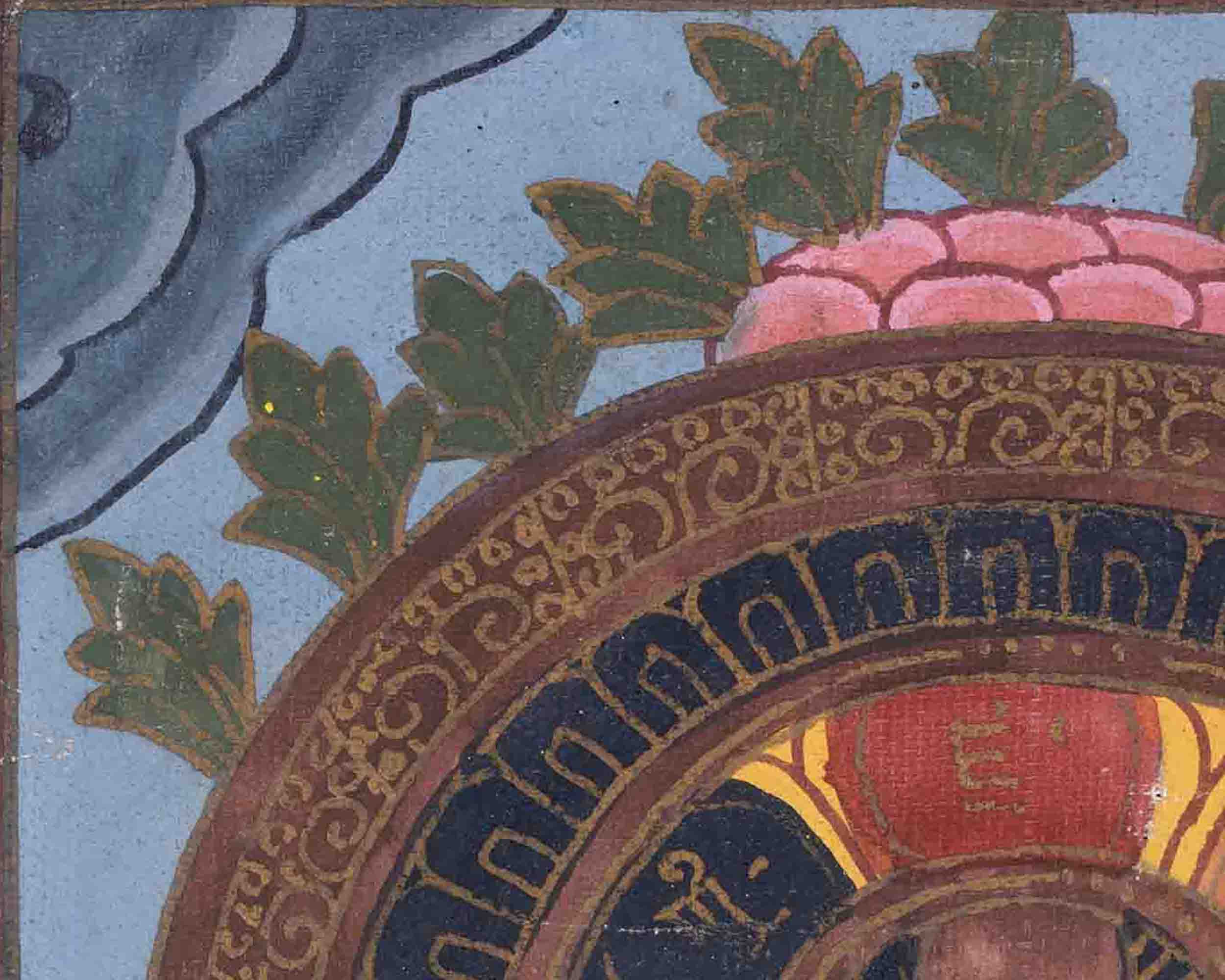 Vintage Manjushri Thangka | Handmade Thangka