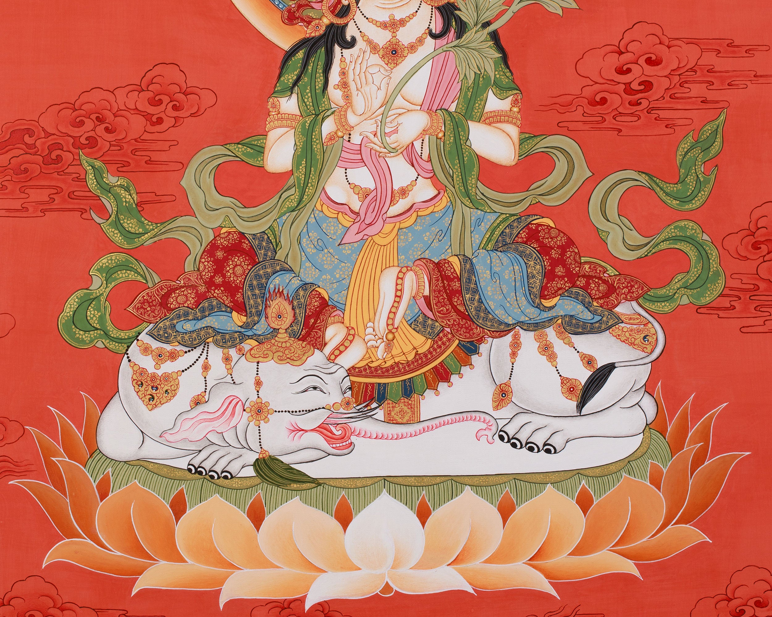 Samantabhadra Buddha Thangka | Buddhist of Enlightenment & Wisdom Artwork