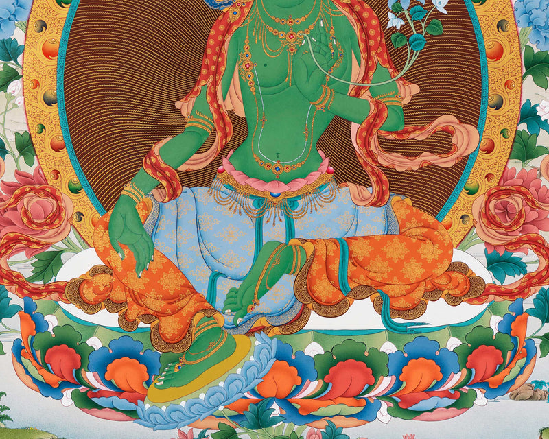 21 Tara | Tibetan Thangka Print | Orgyen Chokgyur Dechen Lingpa Tradition