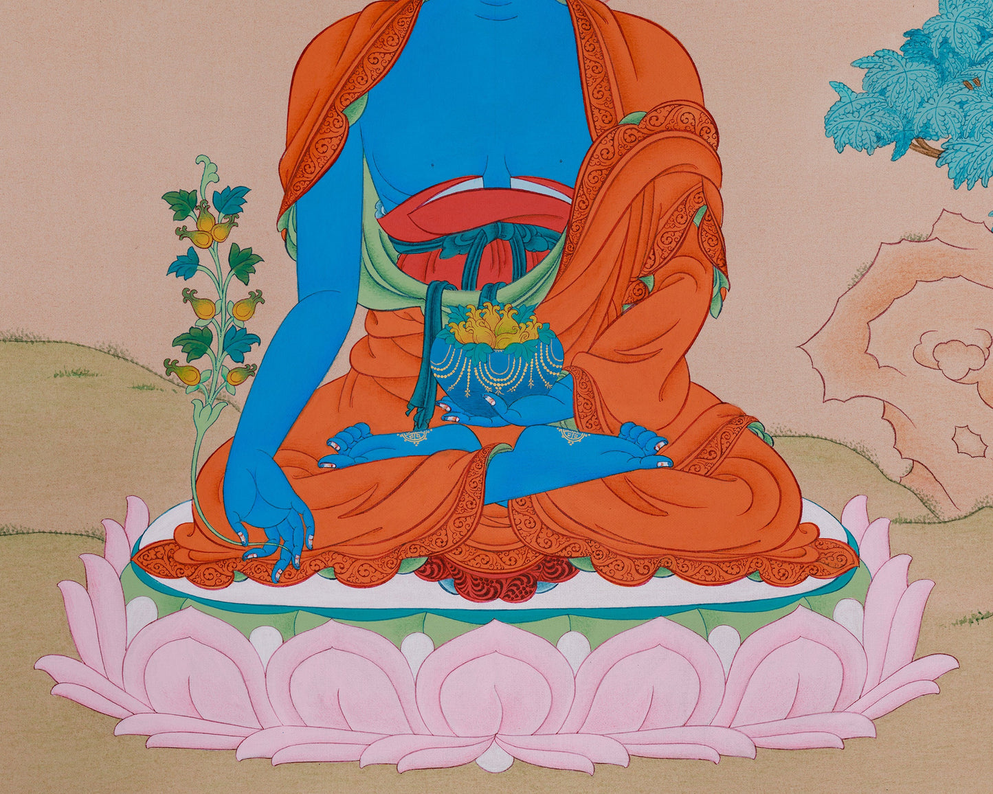 Sangay Menla Thangka - Buddha of Healing and Purification