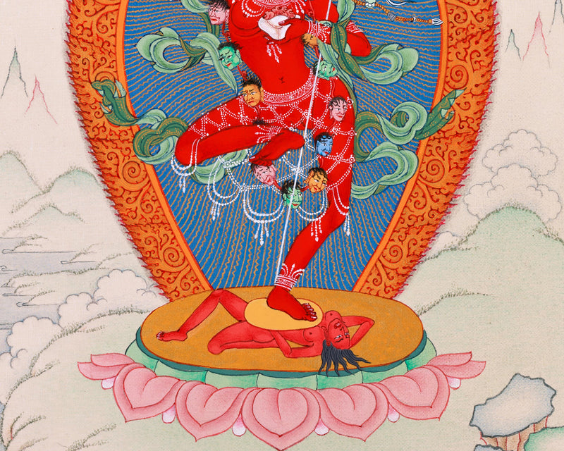 Heruka Vajravarahi Thangka | Embrace the Sacred Divine Dorje Phagmo Feminine Energy