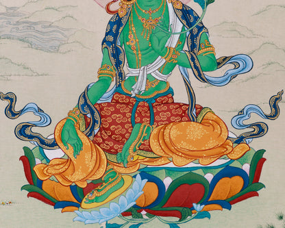 Mother of Liberation Thangka - Small Green Tara Artwork