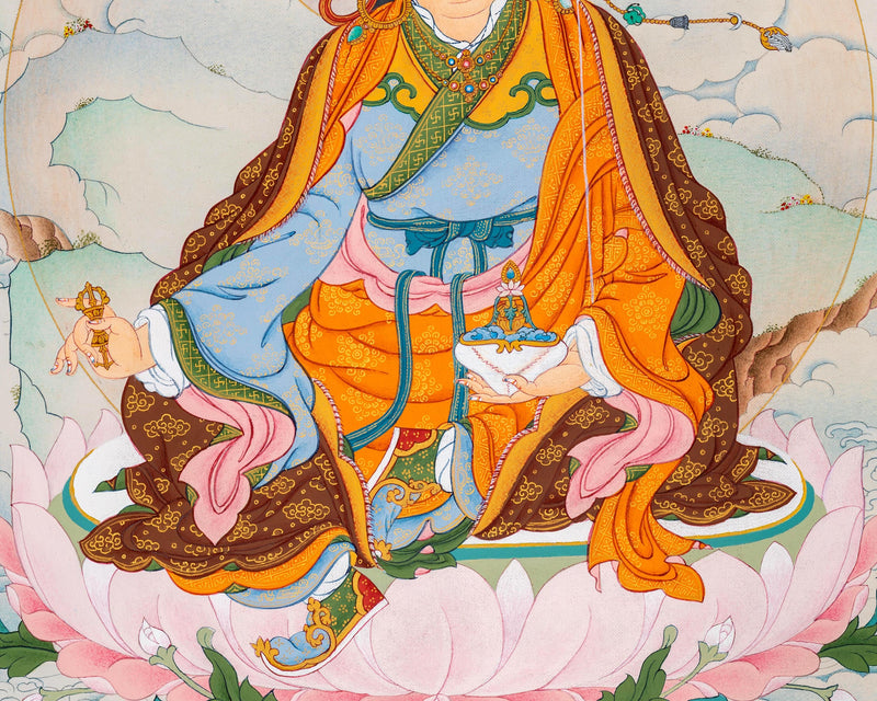 Surreal Lotus master Guru Padmasambhava Thangka