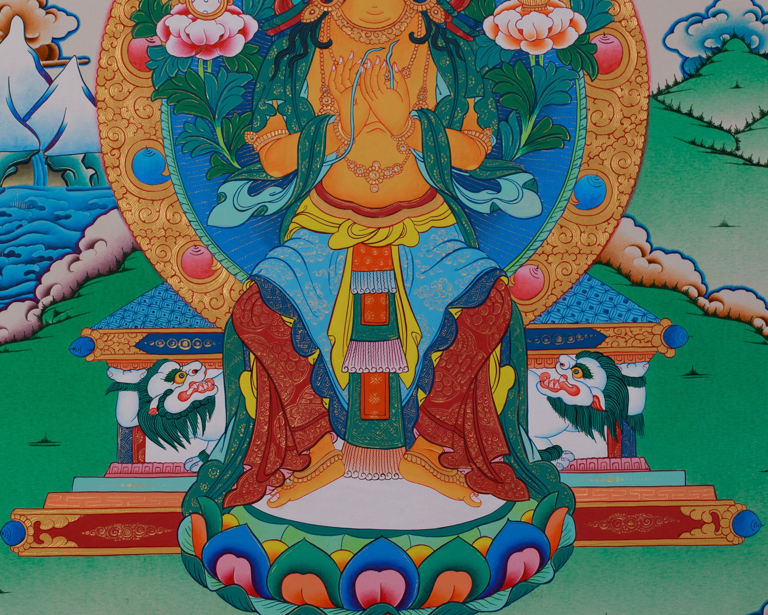 Hand-Painted Maitreya Buddha Art | Symbol of Future Enlightenment and Compassion