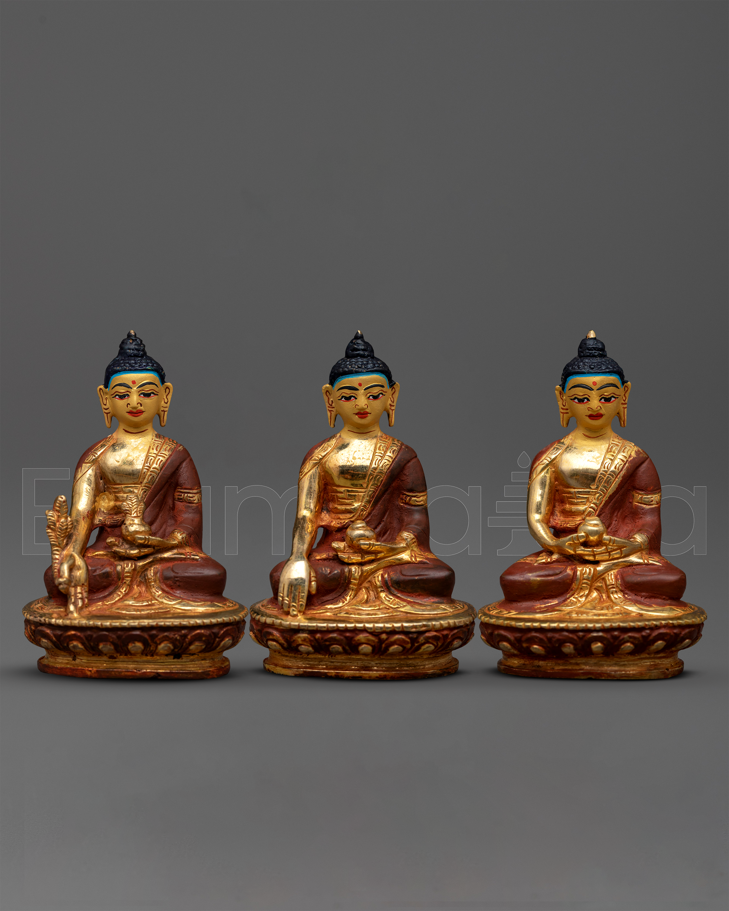 Three Buddha Statue | Serene Statues for Harmonious Decor